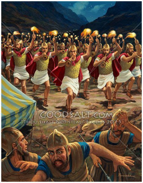 The Three Hundred Soldiers Of Gideon Attacked The Midianite Camps And