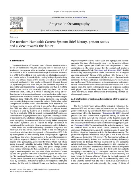 Pdf The Northern Humboldt Current System Brief History Present