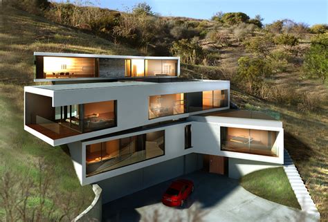 Modern House On Hillside