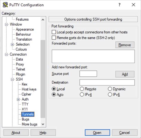 Setting Up Putty To Create A Ssh Tunnel From Windows To Xojo Cloud