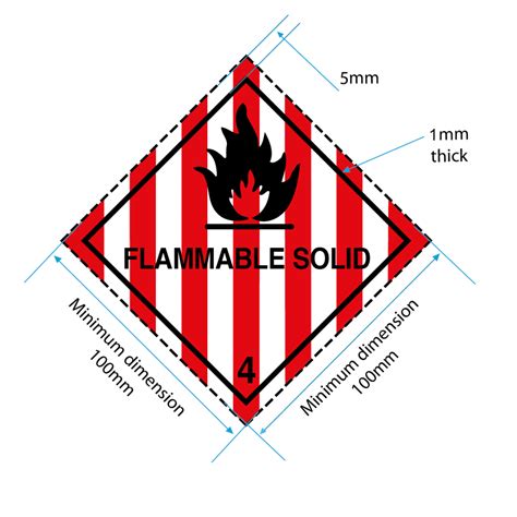 Class 4 Labels Flammable Solid Label Buy Securely Online