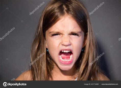 Portrait Angry Girl Screaming Stock Photo By ©mina92 431714490