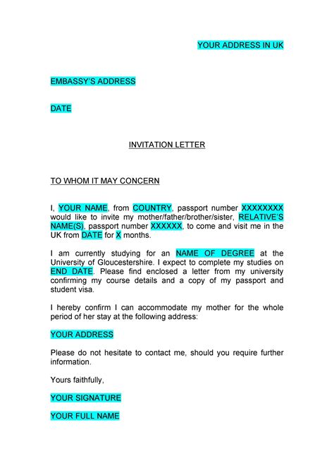 To Whom It May Concern Letter Template