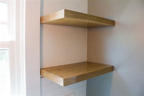2 Thick Solid White Oak Wood Floating Shelves With Etsy In 2020