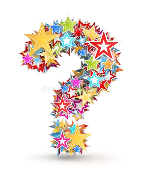 Question Mark From Colored Stars Stock Illustration Illustration Of