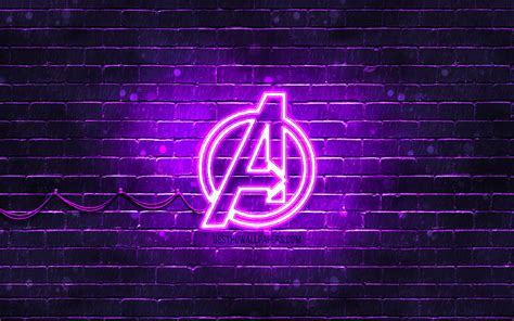 Avengers Violet Logo Violet Brickwall Avengers Logo Superheroes