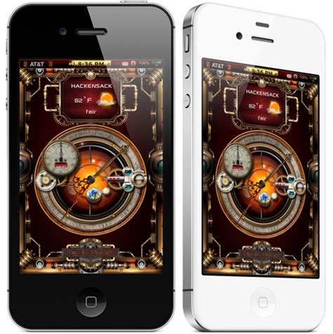 Steampunk Iphone Theme Screenshot Steampunk Iphone Graphic Card