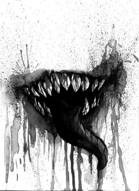 Demon S Mouth Creepy Art Horror Art Creepy Drawings