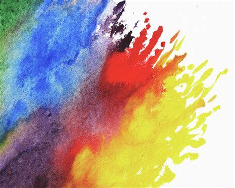Rainbow Splash Of Watercolor Painting By Irina Sztukowski Pixels