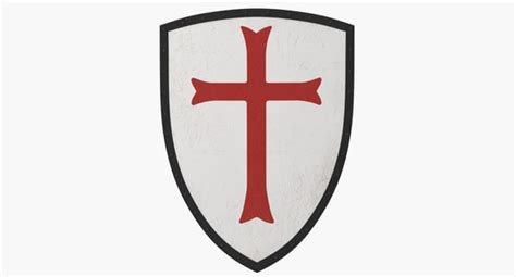 3d Knights Templar Shield