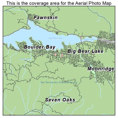 Aerial Photography Map Of Big Bear Lake Ca California