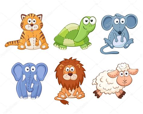 Cartoon Animals Set — Stock Vector © Ollymolly 83874964
