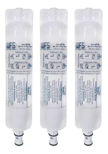 3x Refil Filtro Purificador Consul Facilite Wfs 017 Ice Flow Cor Branco