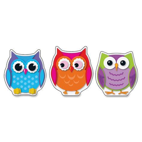Buy Carson Dellosa Colorful Owls Cutouts 36 Owl Cutouts For Bulletin