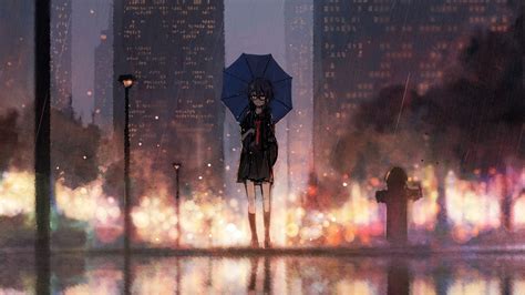 Anime Rain Hd 1920x1080 Wallpapers Wallpaper Cave