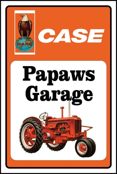 Case Eagle Tractor Sign Add Name Etsy