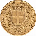 20 Lire - Vittorio Emmanuel II - Kingdom of Sardinia – Numista