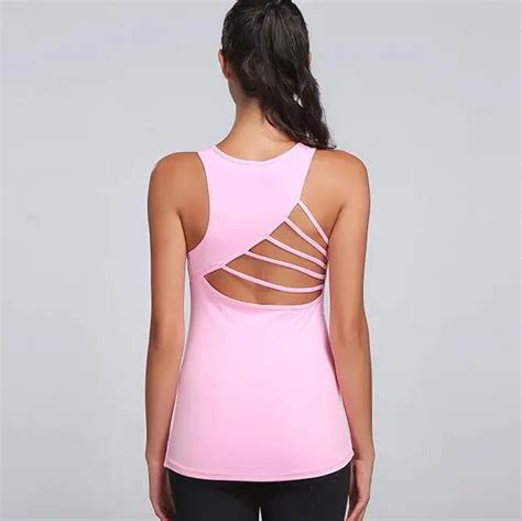 Newest Sexy Women S Yoga Tank Tops Hollow Out Backless Gym Jogging Vest