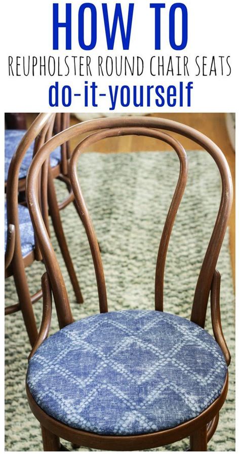 Match the edges, and pin the side section to the top section of the cushion. How to Reupholster Round Chair Seats | Round chair, Diy ...