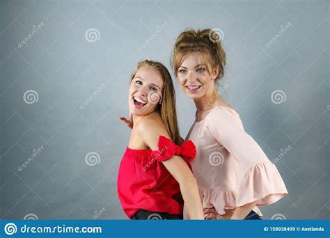 Two Women Fooling Around Stock Image Image Of Celebrate 158938409