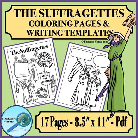 Womens History Month The Suffragettes Coloring Pages And Writing Frames