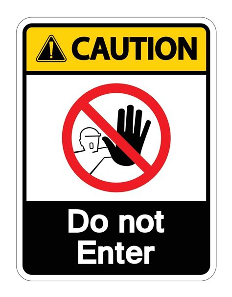 Caution Do Not Enter Symbol Sign On White Background 2295474 Vector Art