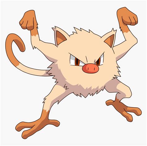 Mankey Pokemon Imagenes De Pokemon Mankey Hd Png Download Kindpng