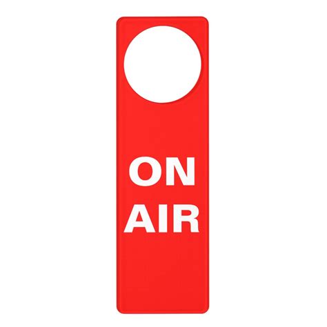 On Air Recording Door Knob Hanger Sign Zazzle