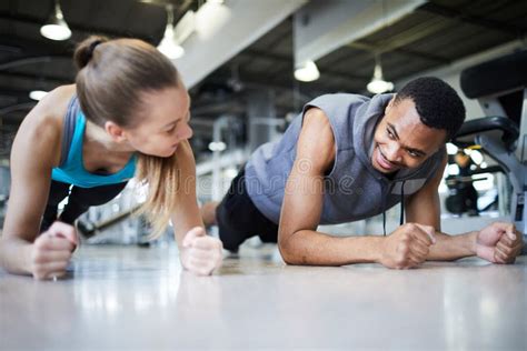 Planks In Gym Stock Photo Image Of Aerobics Girl Contemporary