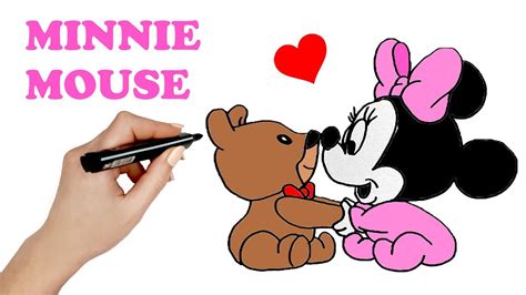 Dibujo De Minnie Mouse Bebe 💙 Aprende Cómo Dibujar A Mini Mouse Paso A