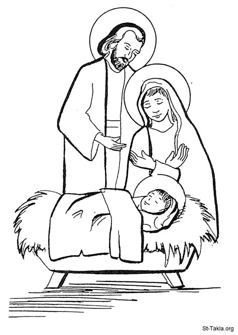 Baby Jesus In The Manger Drawing