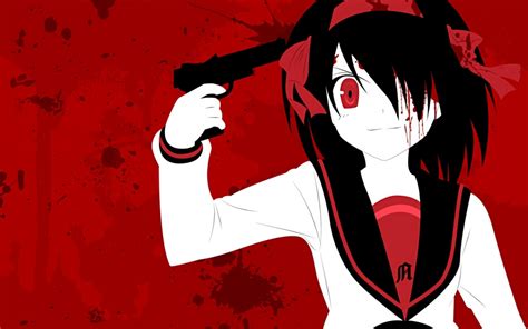 Hintergrundbilder Illustration Gewehr Anime Brünette Karikatur