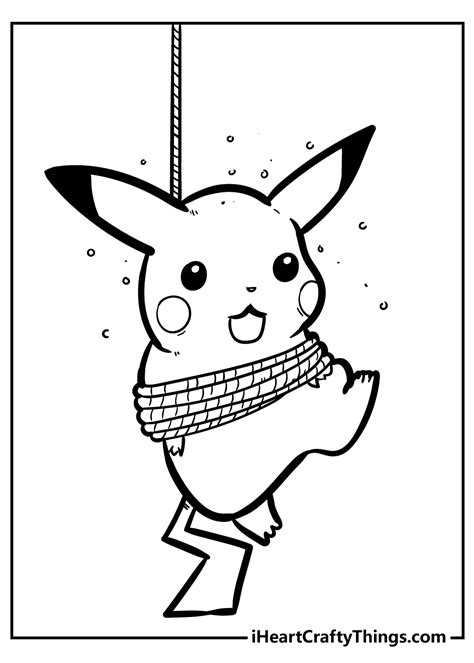 Pikachu Using Thunderbolt Coloring Pages