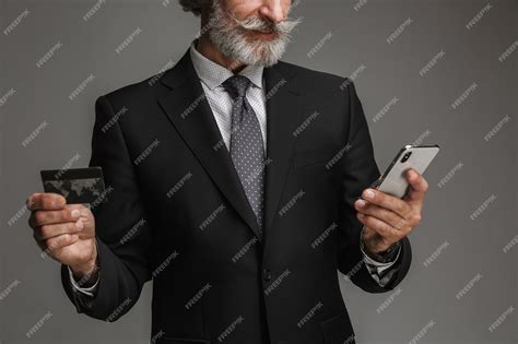 Premium Photo Cropped Portrait Of Unshaven Adult Businessman Wearing