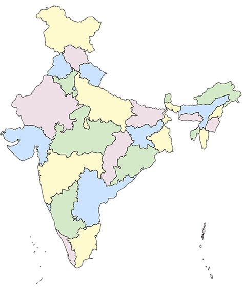 Map Of India India Political Map 48 H X 39 92 W Vinyl