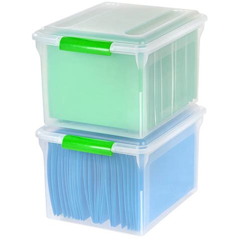 Store And Slide Plastic File Box In File Storage Boxes