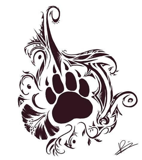 Bear Paw Print Drawing At Getdrawings Free Download