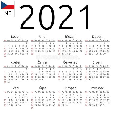 Calendar 2021 Irish Monday Stock Vector Illustration Of Business