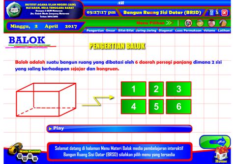 Media Interaktif Bangun Ruang Sisi Datar Menggunakan Adobe Flash