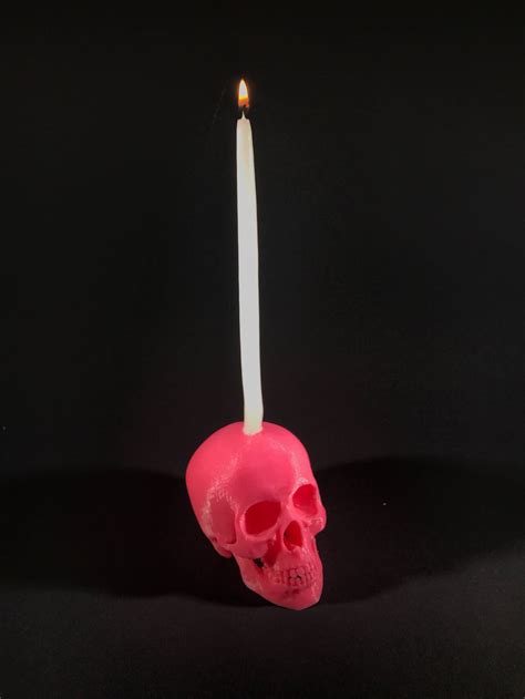 Skull Candlestick Holder 14 Skull Candle Holder Skull Etsy