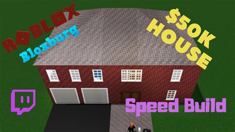 50k Bloxburg House Speed Build Youtube