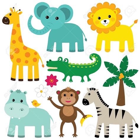 Baby Jungle Animals Vector Clipart 10 Free Cliparts Download Images