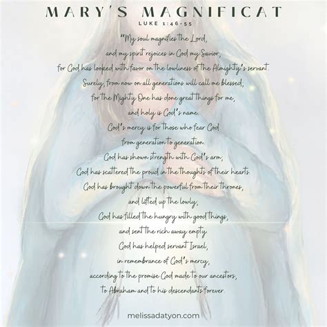 Magnificat Prayer Card With Threshold To Hope Pregnant Mary Prayer Card