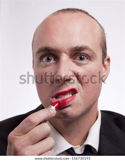 Young Man Suit Applies Bright Red Stock Photo 156730193 Shutterstock