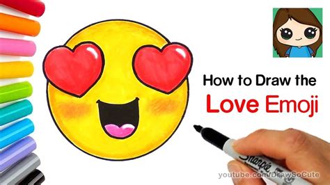 How To Draw The Love Emoji Easy Cute Drawings For Kids Cute Drawings