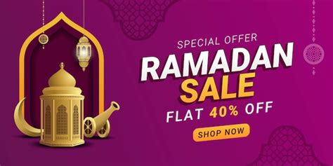 Premium Vector Ramadan Sale Discount Banner Template Promotion
