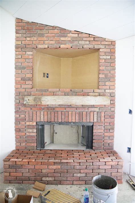 How To Mortar Rub Brick On A Fireplace The Handmade Home