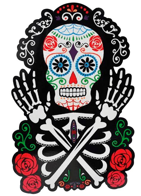 Toulouse Bar Halloween Mexicain El Dia De Los Muertos - Décoration murale Squelette coloré Dia de los muertos 38 x 25 cm