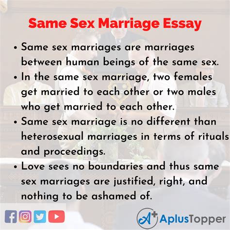 Same Sex Marriage Essay Essay On Same Sex Marriage For Students And