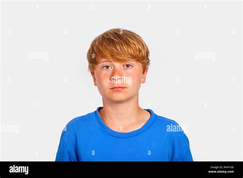 Sad Boy In Studio Stock Photo Alamy